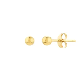 14k Gold Ball Stud Earrings