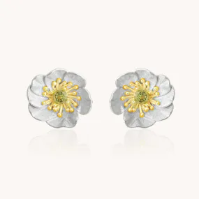 Anemone Silver Stud Earrings W.