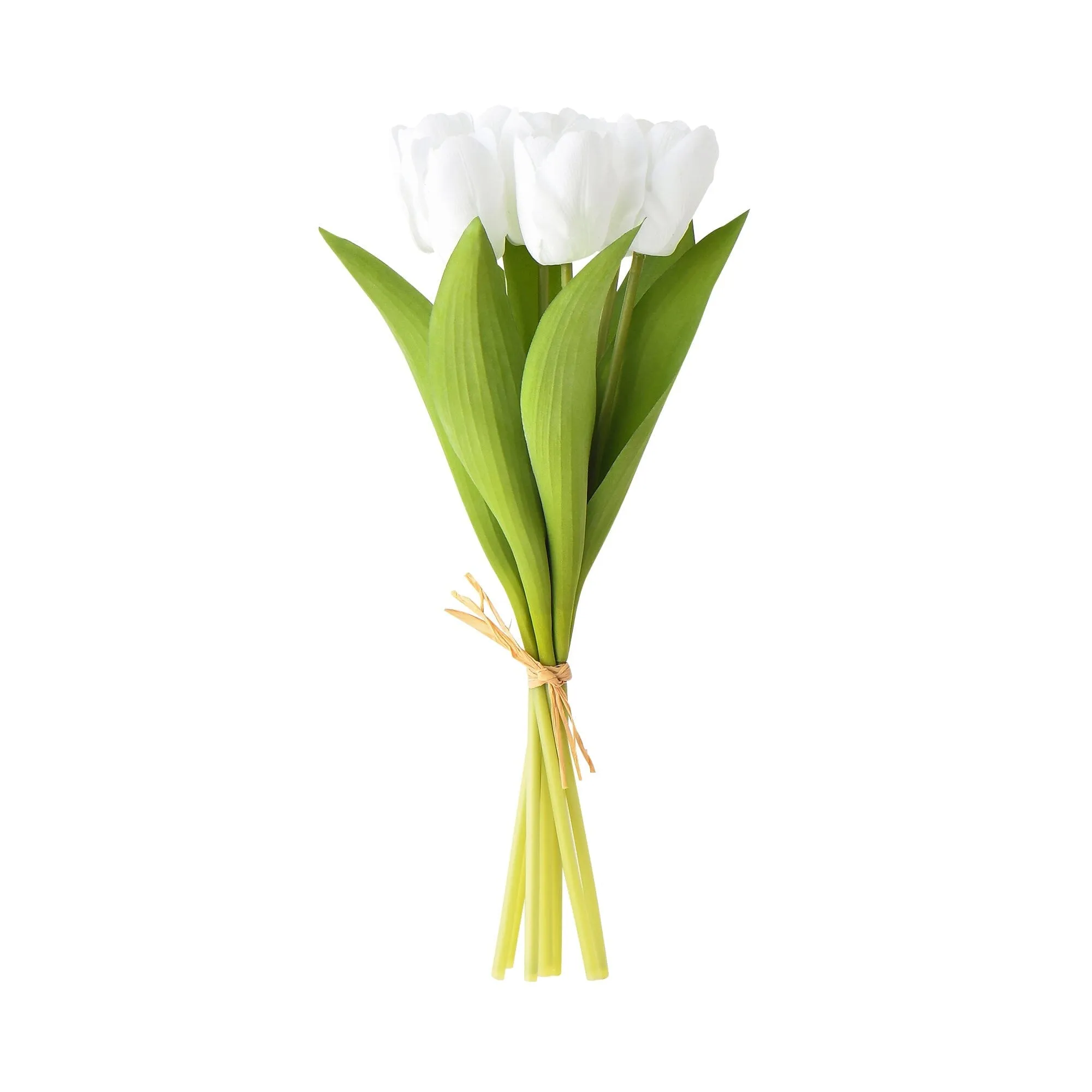 Artflower Bouquet Real Touch Tulip  White