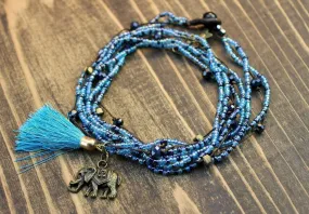 Bali Tassel Elephant Necklace