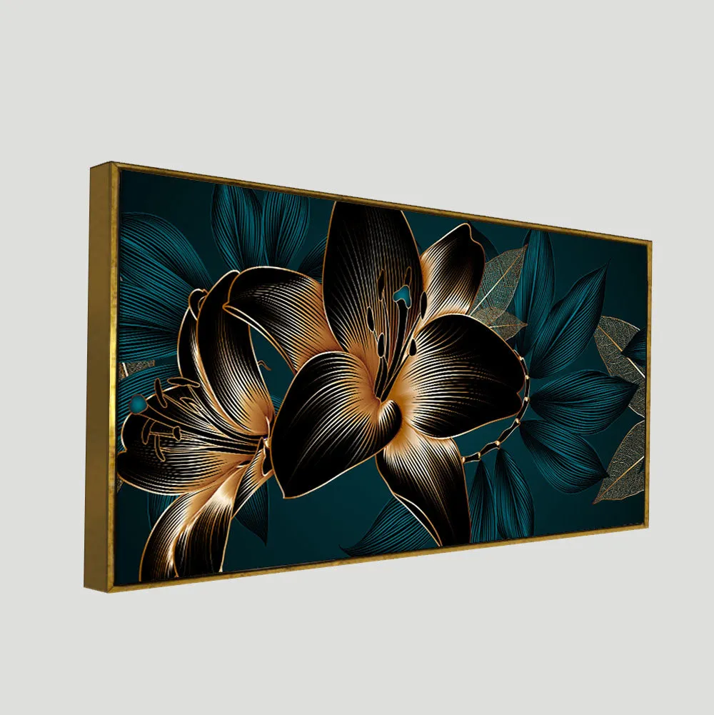 Beautiful Lilies Flowers Canvas Wall Painting