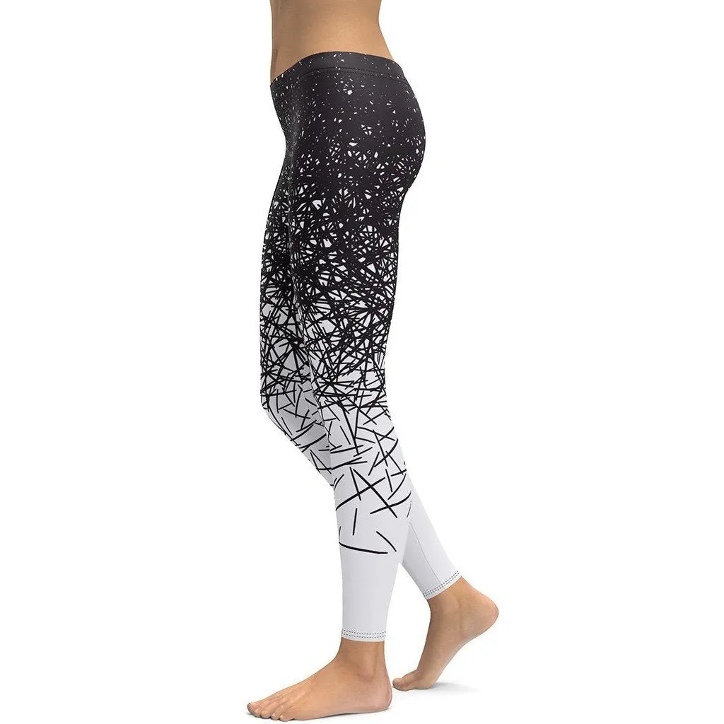 Black & White Ombre Leggings