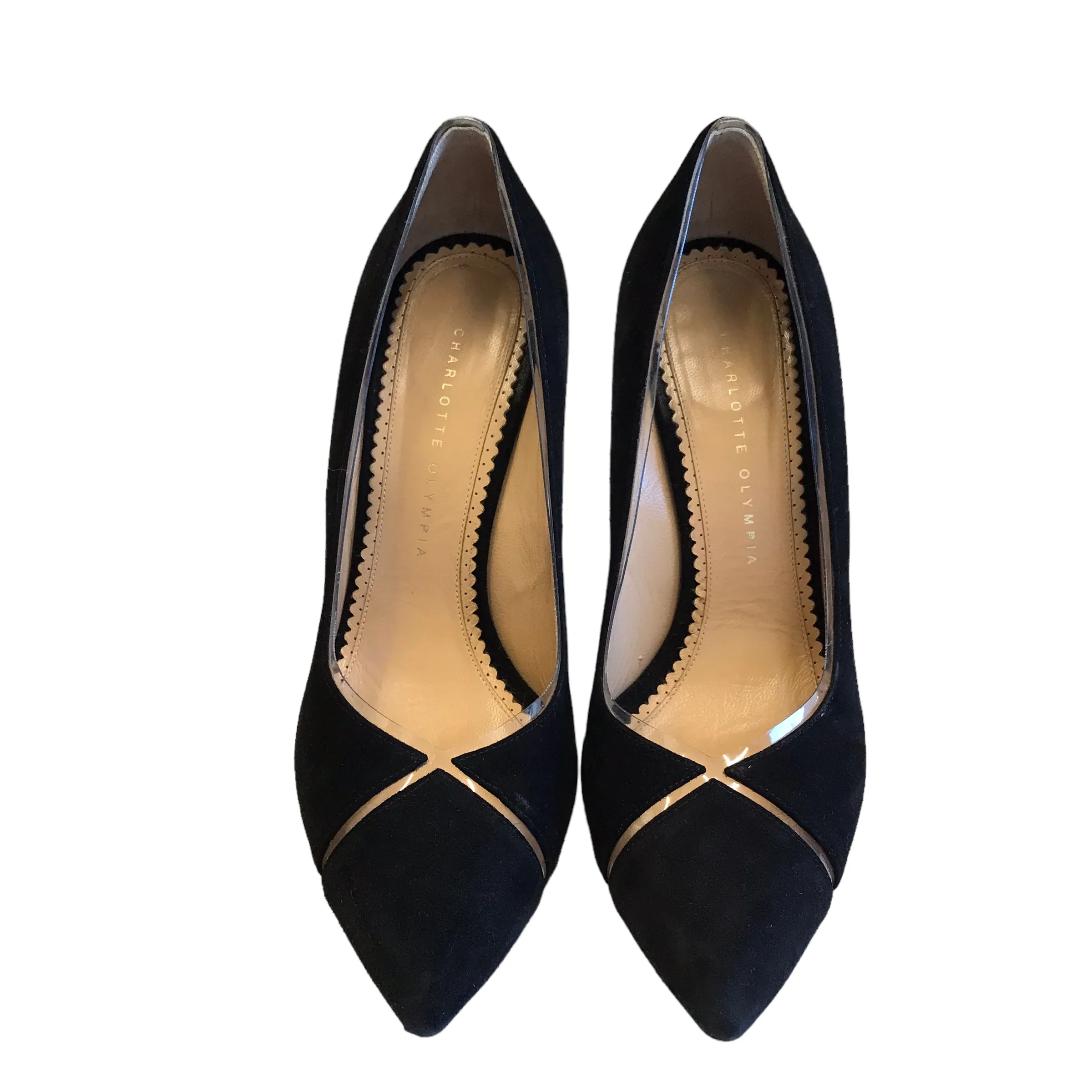 BLACK SHOES DESIGNER by CHARLOTTE OLYMPIA Size:10.5