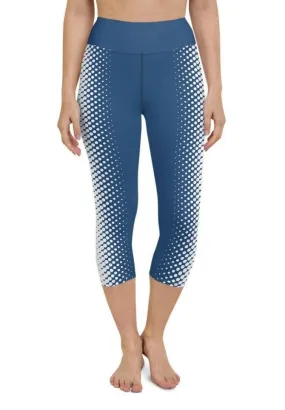 Blue Optical Illusion Yoga Capris