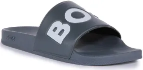 Boss Aryeh Slide In Grey White For Men