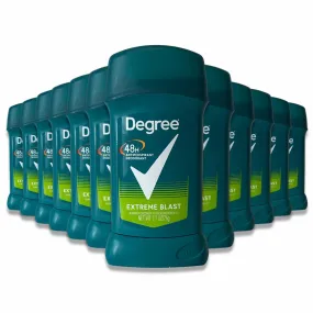 Degree Men - Antiperspirant Deodorant  AntiInvisible Solid Extreme Blast  2.7 Oz - 12 Pack