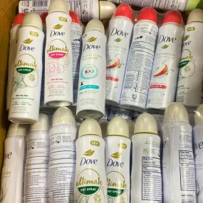 Dove Spray Deodorant 3.8OZ Assorted Mix Assorted Scents (45 Pcs Lot)