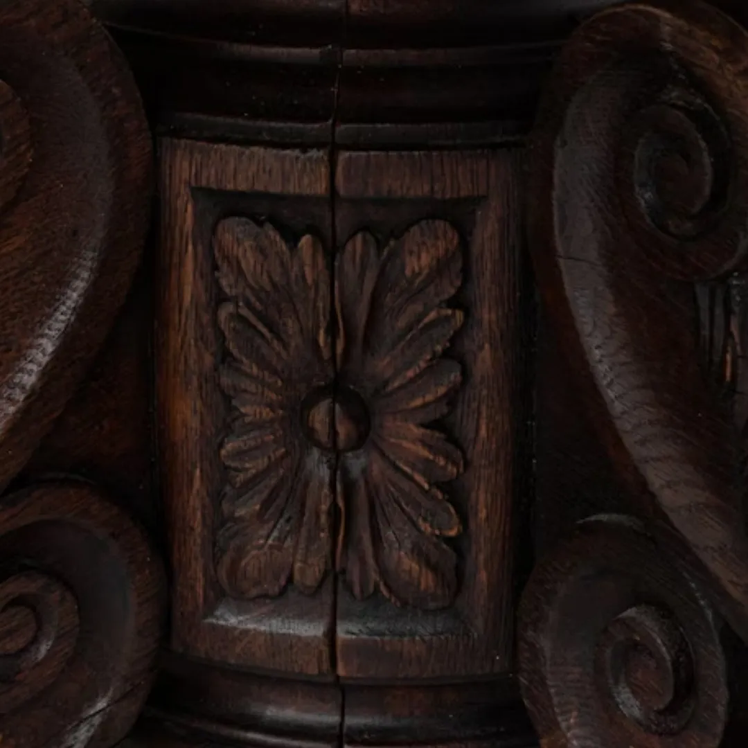 French Ornate Pedestal Dining Table - Circa 1860