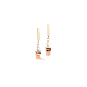 GeoCUBE® Mini Fusion Pearls Earrings Apricot Crush