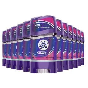 Lady Speed Stick Invisible Dry Antiperspirant & Deodorant,  Fresh Fusion  - 2.3 oz - 12 Pack