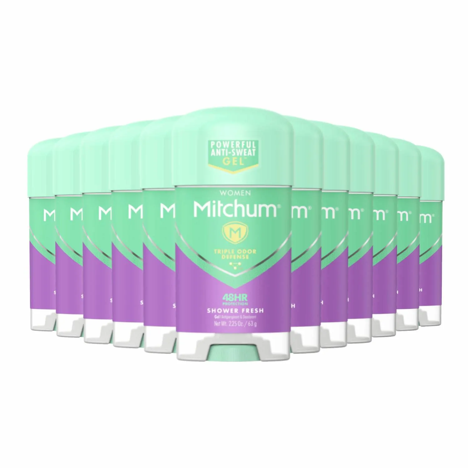 Mitchum Women Gel Antiperspirant Deodorant, Shower Fresh - 2.25 Oz - 12 Pack