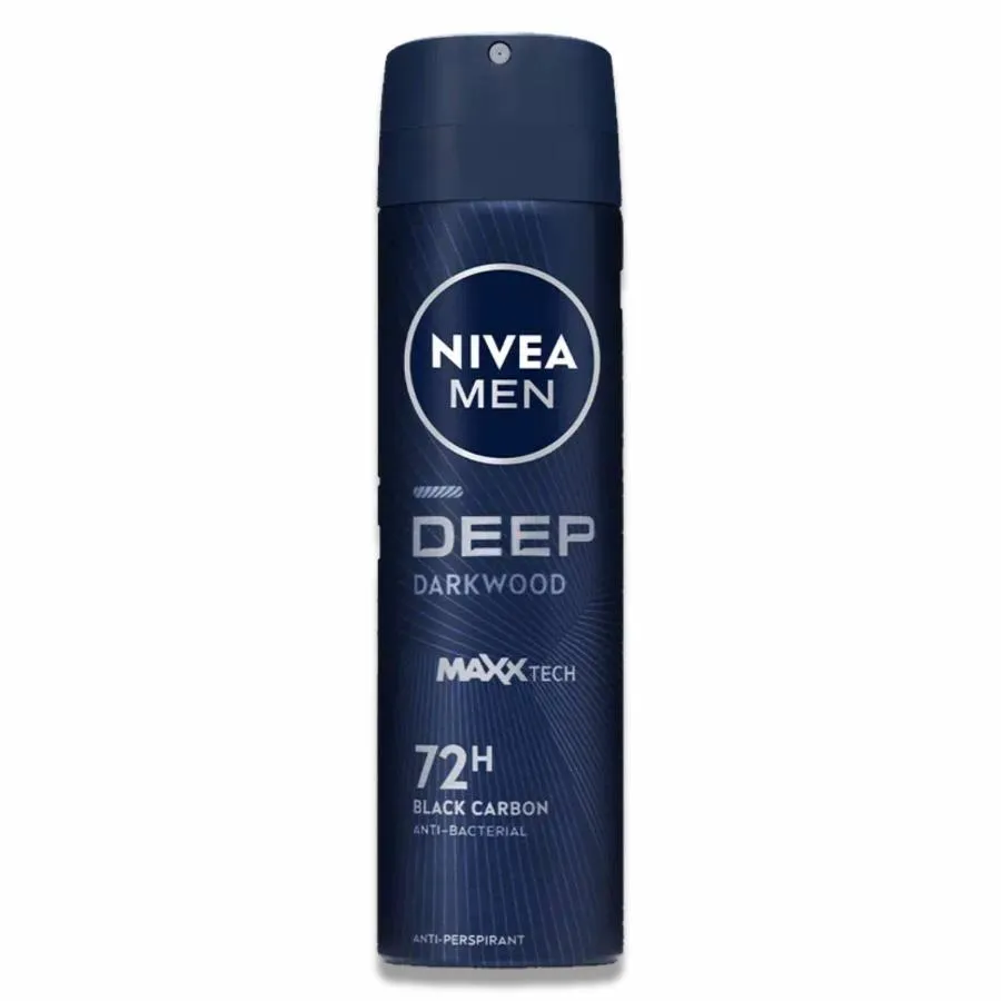 Nivea - Deodorant New Spray  Deep Darkwood - 150 ml - 6 Pack