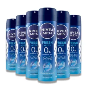 Nivea - Men, Deodorant New Spray, Dry Fresh Action - 150 ml - 6 Pack