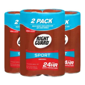 Right Guard Sport Original Deodorant Aerosol Spray, 8.5 fl oz Twin Pack-  (Total 6 ct) - 3 Pack